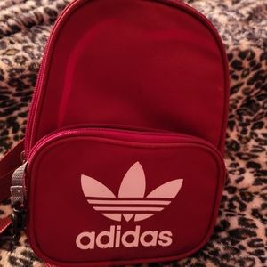Adidas burgundy mini backpack
